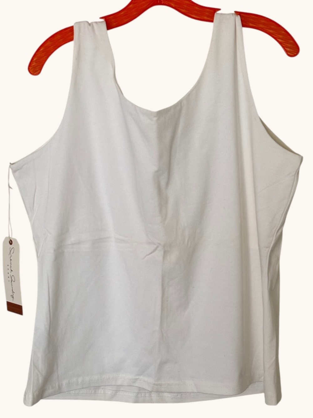 White French Launder Scoop Neck XL Tank Top - NWT - Picture 4 of 8